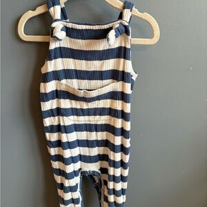 Kate Quinn Moonlit Big Stripe Tie Overall Jumpsuit